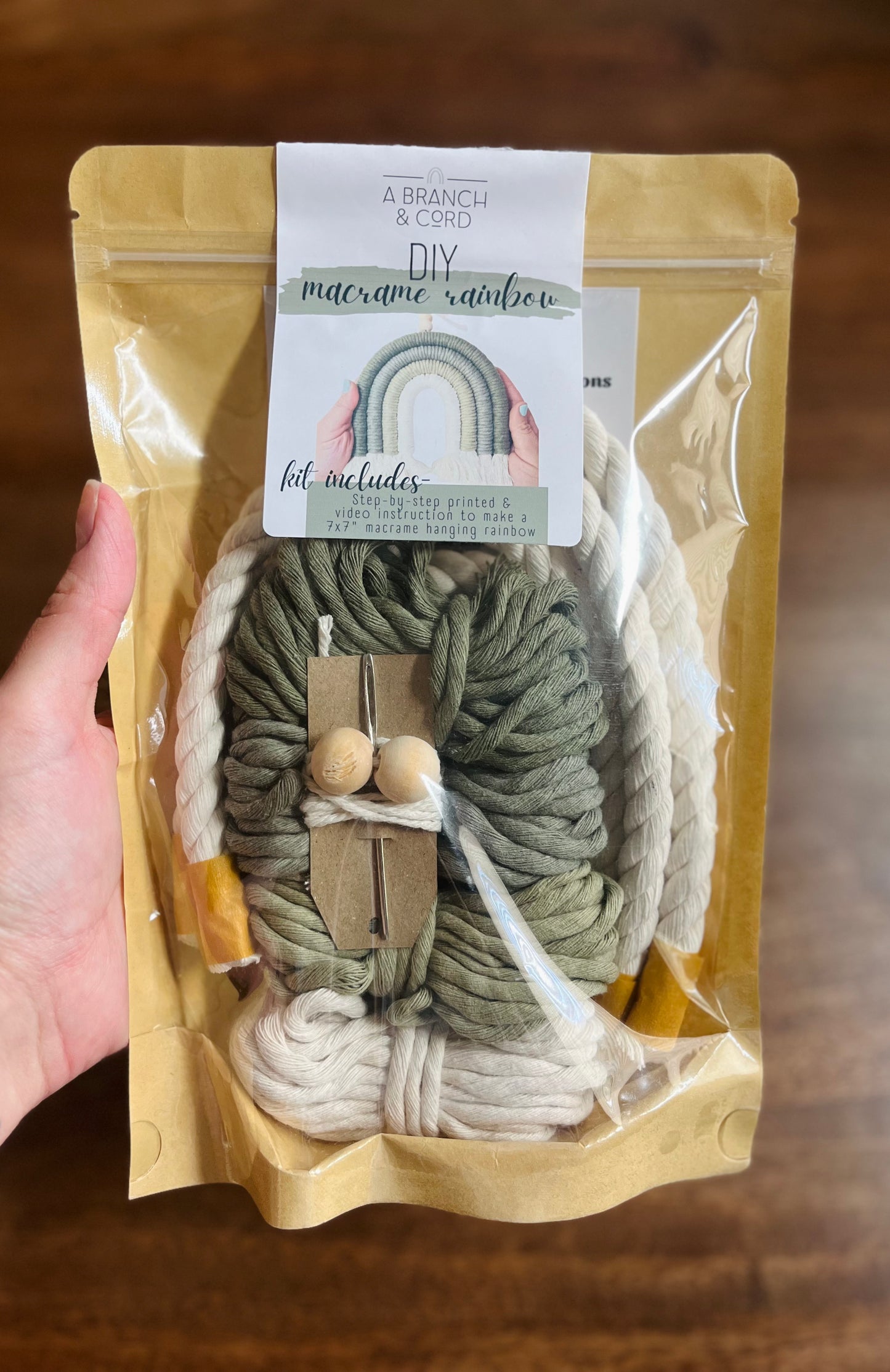 DIY Macrame Rainbow Kit from A Branch and Cord