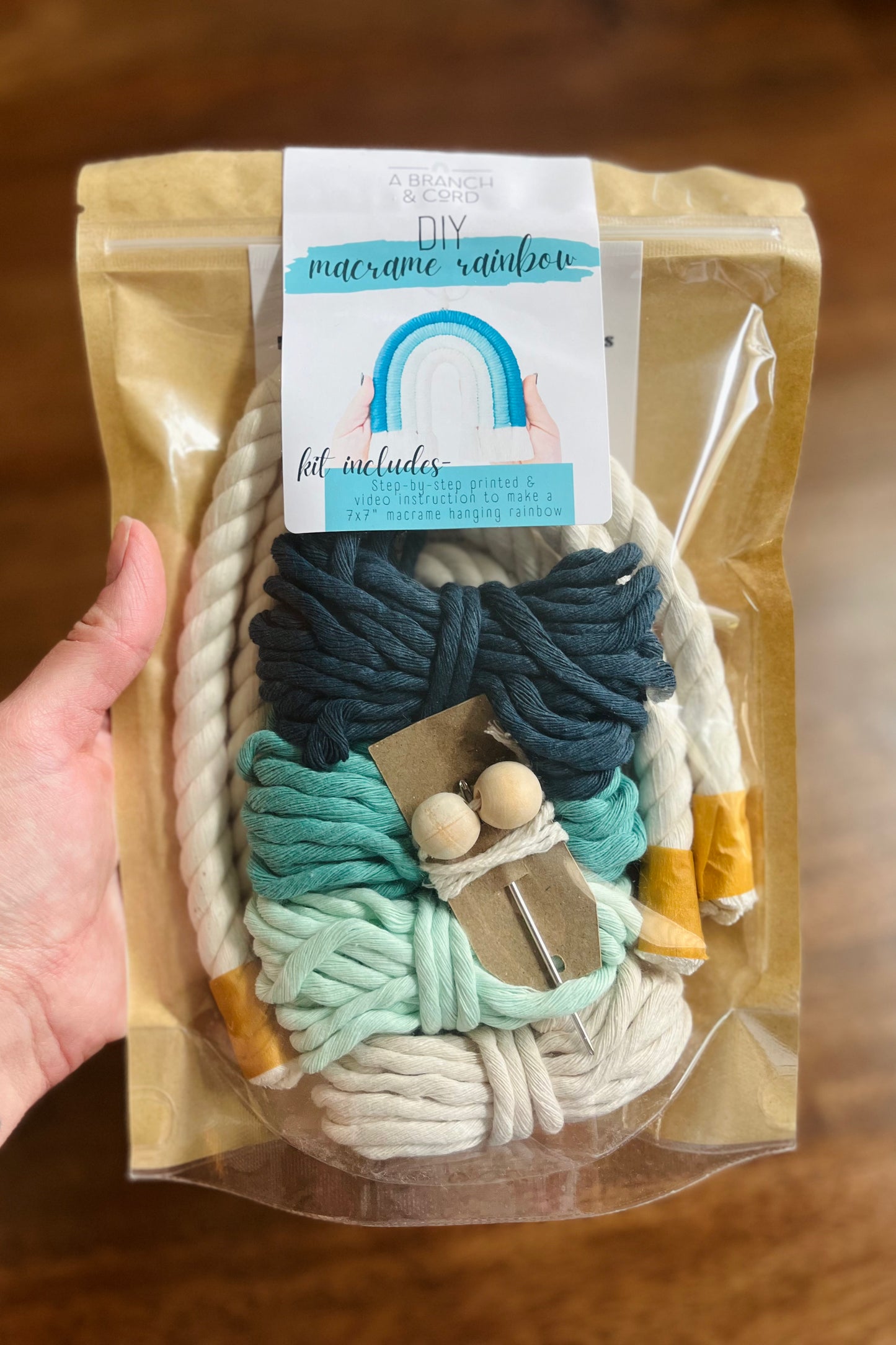 DIY Macrame Rainbow Kit from A Branch and Cord