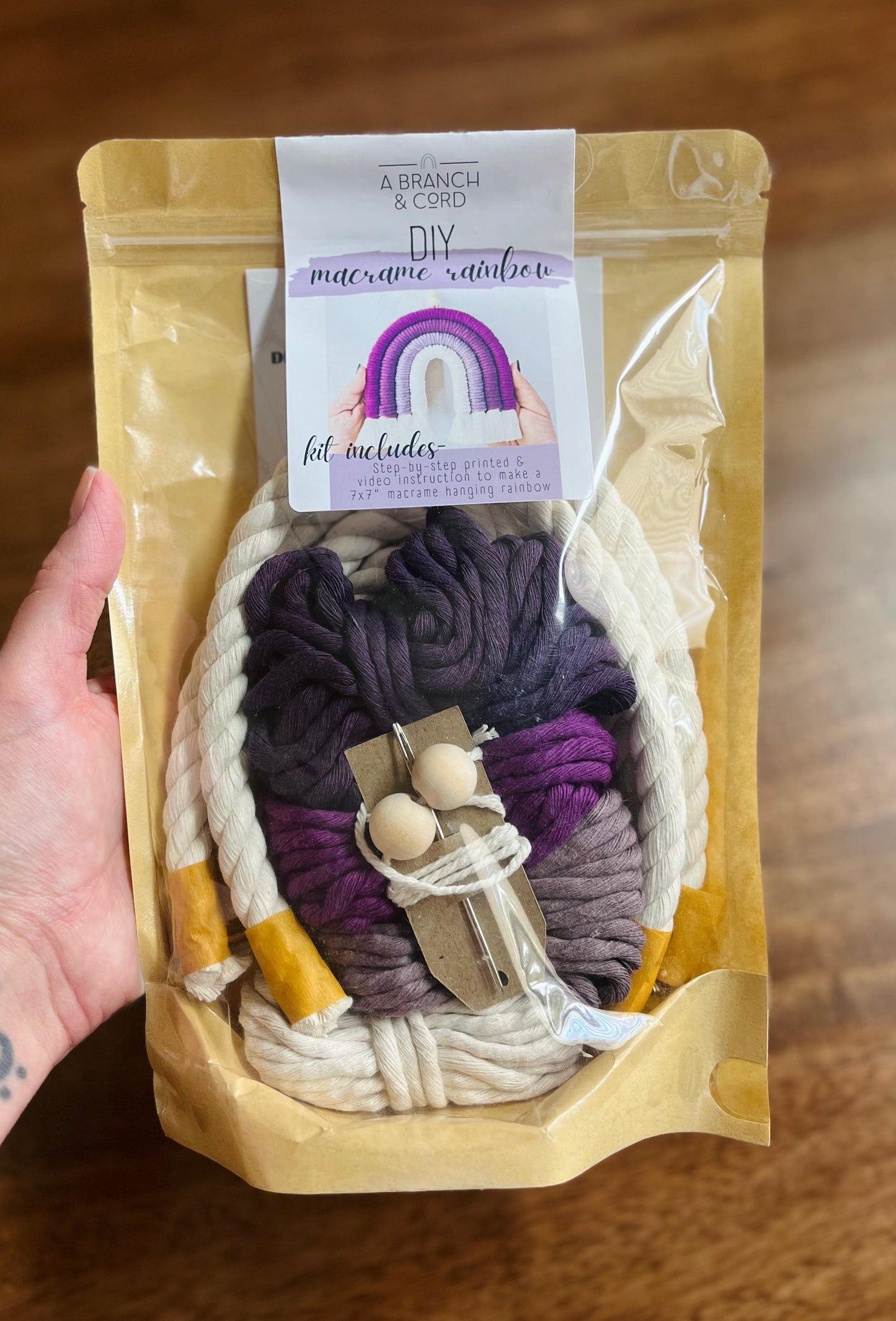 DIY Macrame Rainbow Kit from A Branch and Cord