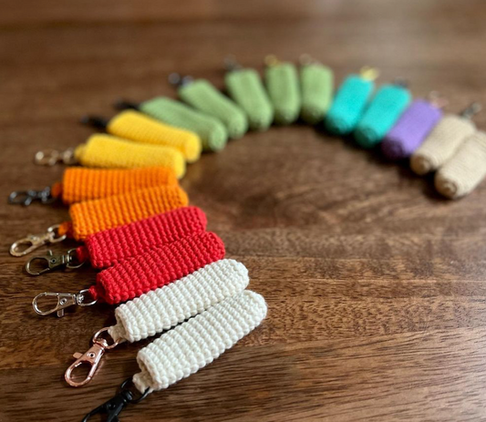 Handmade Lip Balm Holder Keychains by Grinning Soul