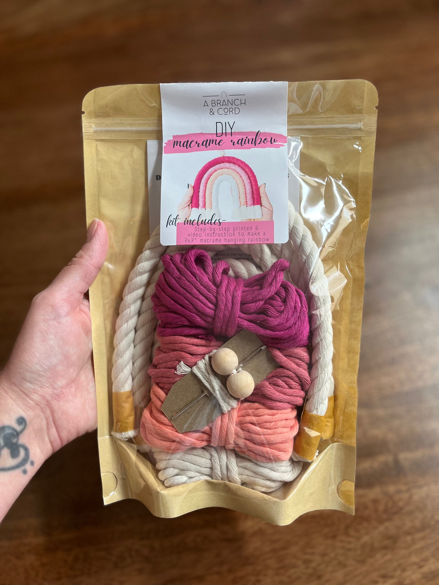 DIY Macrame Rainbow Kit from A Branch and Cord